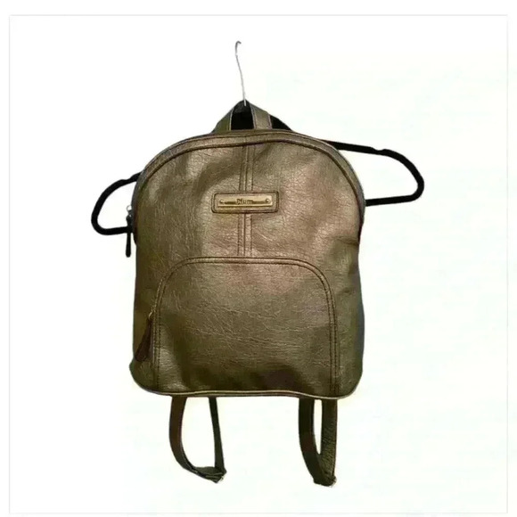 Unbranded Handbags - Plum by LaTique Gunmetal Faux Leather Backpack Unisex Spacious & Sleek Design